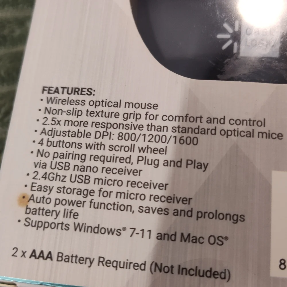 Case Logic Wireless Mouse - Black